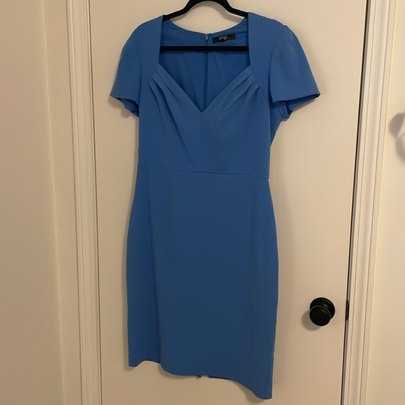 Badgley Mishka Blue Sheath Dress Size 12 Rent the Runway Exclusive - Picture 6 of 13
